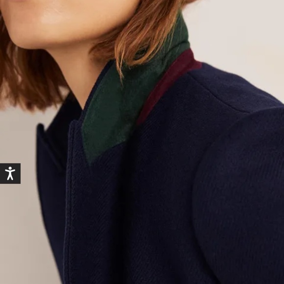 Boden Wool Blend Tailored Coat in Navy 6 - Picture 4 of 10